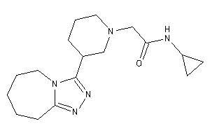 N-cyclopropyl-2-[3-(6,7,8,9-tetrahydro-5H-[1,2,4]triazolo[4,3-a]azepin-3-yl)piperidino]acetamide