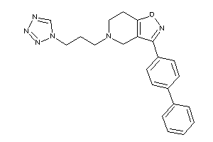 3-(4-phenylphenyl)-5-[3-(tetrazol-1-yl)propyl]-6,7-dihydro-4H-isoxazolo[4,5-c]pyridine