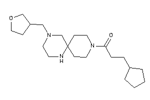 3-cyclopentyl-1-[10-(tetrahydrofuran-3-ylmethyl)-3,7,10-triazaspiro[5.5]undecan-3-yl]propan-1-one