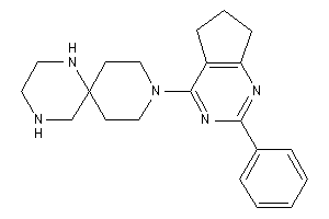 Image of 3-(2-phenyl-6,7-dihydro-5H-cyclopenta[d]pyrimidin-4-yl)-3,7,10-triazaspiro[5.5]undecane
