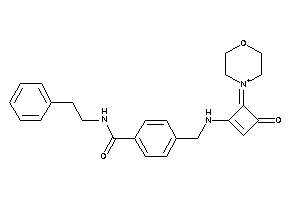 Image of 4-[[(3-keto-4-morpholin-4-ium-4-ylidene-cyclobuten-1-yl)amino]methyl]-N-phenethyl-benzamide