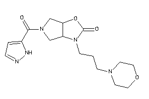 3-(3-morpholinopropyl)-5-(1H-pyrazole-5-carbonyl)-3a,4,6,6a-tetrahydropyrrolo[3,4-d]oxazol-2-one