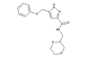 N-(1,4-dioxan-2-ylmethyl)-5-(phenoxymethyl)-1H-pyrazole-3-carboxamide