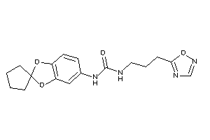 1-[3-(1,2,4-oxadiazol-5-yl)propyl]-3-spiro[1,3-benzodioxole-2,1'-cyclopentane]-5-yl-urea