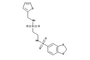 N-[2-(2-furfurylsulfamoyl)ethyl]-1,3-benzodioxole-5-sulfonamide