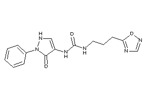 1-(5-keto-1-phenyl-3-pyrazolin-4-yl)-3-[3-(1,2,4-oxadiazol-5-yl)propyl]urea