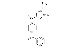 1-cyclopropyl-4-(4-nicotinoylpiperazine-1-carbonyl)-2-pyrrolidone