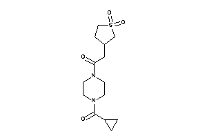 1-[4-(cyclopropanecarbonyl)piperazino]-2-(1,1-diketothiolan-3-yl)ethanone