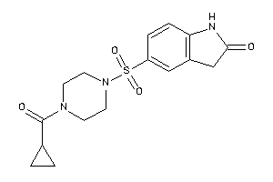 5-[4-(cyclopropanecarbonyl)piperazino]sulfonyloxindole