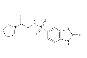 2-keto-N-(2-keto-2-pyrrolidino-ethyl)-3H-1,3-benzoxazole-6-sulfonamide