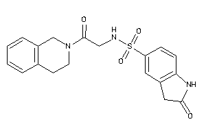 N-[2-(3,4-dihydro-1H-isoquinolin-2-yl)-2-keto-ethyl]-2-keto-indoline-5-sulfonamide