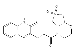 3-[3-(6,6-diketo-2,3,4a,5,7,7a-hexahydrothieno[3,4-b][1,4]oxazin-4-yl)-3-keto-propyl]carbostyril