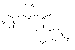 Image of (6,6-diketo-2,3,4a,5,7,7a-hexahydrothieno[3,4-b][1,4]oxazin-4-yl)-(3-thiazol-2-ylphenyl)methanone