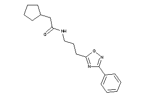 2-cyclopentyl-N-[3-(3-phenyl-1,2,4-oxadiazol-5-yl)propyl]acetamide