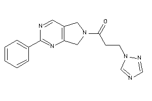 1-(2-phenyl-5,7-dihydropyrrolo[3,4-d]pyrimidin-6-yl)-3-(1,2,4-triazol-1-yl)propan-1-one