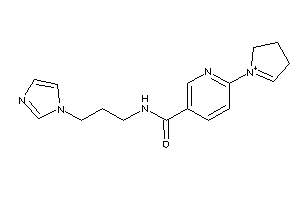 Image of N-(3-imidazol-1-ylpropyl)-6-(1-pyrrolin-1-ium-1-yl)nicotinamide