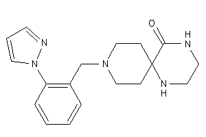 9-(2-pyrazol-1-ylbenzyl)-1,4,9-triazaspiro[5.5]undecan-5-one