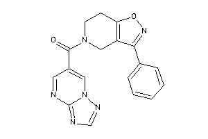 Image of (3-phenyl-6,7-dihydro-4H-isoxazolo[4,5-c]pyridin-5-yl)-([1,2,4]triazolo[1,5-a]pyrimidin-6-yl)methanone