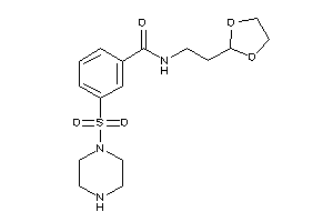 N-[2-(1,3-dioxolan-2-yl)ethyl]-3-piperazinosulfonyl-benzamide