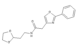 N-[2-(1,3-dioxolan-2-yl)ethyl]-2-(2-phenyloxazol-4-yl)acetamide