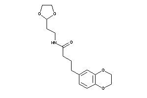 Image of 4-(2,3-dihydro-1,4-benzodioxin-6-yl)-N-[2-(1,3-dioxolan-2-yl)ethyl]butyramide