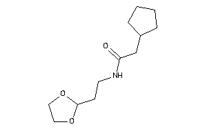 2-cyclopentyl-N-[2-(1,3-dioxolan-2-yl)ethyl]acetamide