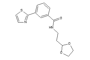 N-[2-(1,3-dioxolan-2-yl)ethyl]-3-thiazol-2-yl-benzamide