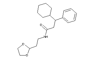 3-cyclohexyl-N-[2-(1,3-dioxolan-2-yl)ethyl]-3-phenyl-propionamide