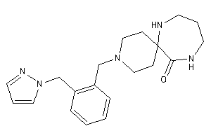 Image of 3-[2-(pyrazol-1-ylmethyl)benzyl]-3,7,11-triazaspiro[5.6]dodecan-12-one