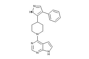 4-[4-(4-phenyl-1H-pyrazol-5-yl)piperidino]-7H-pyrrolo[2,3-d]pyrimidine