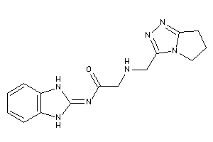 Image of N-(1,3-dihydrobenzimidazol-2-ylidene)-2-(6,7-dihydro-5H-pyrrolo[2,1-c][1,2,4]triazol-3-ylmethylamino)acetamide