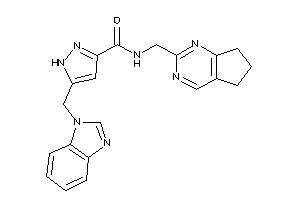 5-(benzimidazol-1-ylmethyl)-N-(6,7-dihydro-5H-cyclopenta[d]pyrimidin-2-ylmethyl)-1H-pyrazole-3-carboxamide