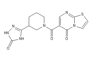 Image of 6-[3-(5-keto-1,4-dihydro-1,2,4-triazol-3-yl)piperidine-1-carbonyl]thiazolo[3,2-a]pyrimidin-5-one