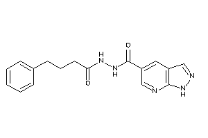 N'-(4-phenylbutanoyl)-1H-pyrazolo[3,4-b]pyridine-5-carbohydrazide