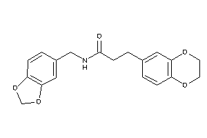 3-(2,3-dihydro-1,4-benzodioxin-6-yl)-N-piperonyl-propionamide