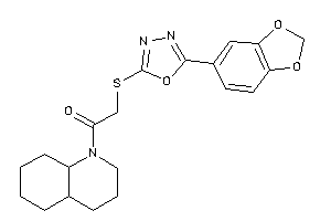 1-(3,4,4a,5,6,7,8,8a-octahydro-2H-quinolin-1-yl)-2-[[5-(1,3-benzodioxol-5-yl)-1,3,4-oxadiazol-2-yl]thio]ethanone