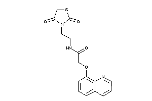 N-[2-(2,4-diketothiazolidin-3-yl)ethyl]-2-(8-quinolyloxy)acetamide