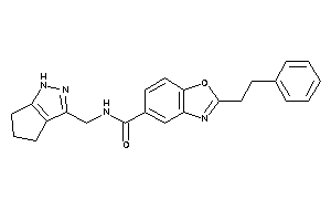 2-phenethyl-N-(1,4,5,6-tetrahydrocyclopenta[c]pyrazol-3-ylmethyl)-1,3-benzoxazole-5-carboxamide