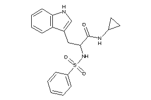 Image of 2-(benzenesulfonamido)-N-cyclopropyl-3-(1H-indol-3-yl)propionamide