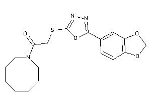 Image of 1-(azocan-1-yl)-2-[[5-(1,3-benzodioxol-5-yl)-1,3,4-oxadiazol-2-yl]thio]ethanone