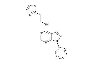 (1-phenylpyrazolo[3,4-d]pyrimidin-4-yl)-(2-thiazol-2-ylethyl)amine