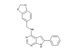 (6-phenyl-7H-pyrrolo[2,3-d]pyrimidin-4-yl)-piperonyl-amine