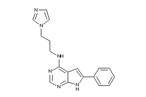 3-imidazol-1-ylpropyl-(6-phenyl-7H-pyrrolo[2,3-d]pyrimidin-4-yl)amine