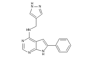 (6-phenyl-7H-pyrrolo[2,3-d]pyrimidin-4-yl)-(1H-pyrazol-4-ylmethyl)amine