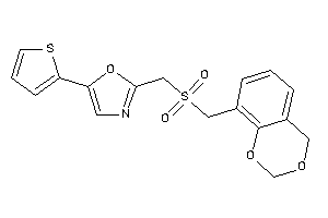 2-(4H-1,3-benzodioxin-8-ylmethylsulfonylmethyl)-5-(2-thienyl)oxazole