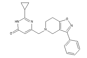 2-cyclopropyl-4-[(3-phenyl-6,7-dihydro-4H-isoxazolo[4,5-c]pyridin-5-yl)methyl]-1H-pyrimidin-6-one