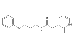 2-(6-keto-1H-pyrimidin-5-yl)-N-[3-(phenylthio)propyl]acetamide