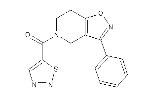 (3-phenyl-6,7-dihydro-4H-isoxazolo[4,5-c]pyridin-5-yl)-(thiadiazol-5-yl)methanone