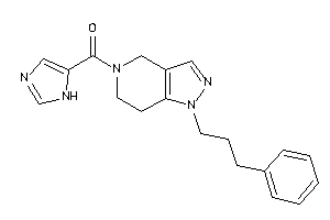 Image of 1H-imidazol-5-yl-[1-(3-phenylpropyl)-6,7-dihydro-4H-pyrazolo[4,3-c]pyridin-5-yl]methanone