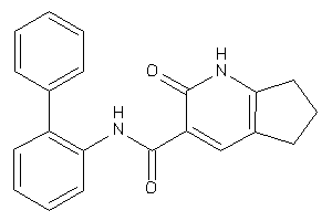 Image of 2-keto-N-(2-phenylphenyl)-1,5,6,7-tetrahydro-1-pyrindine-3-carboxamide